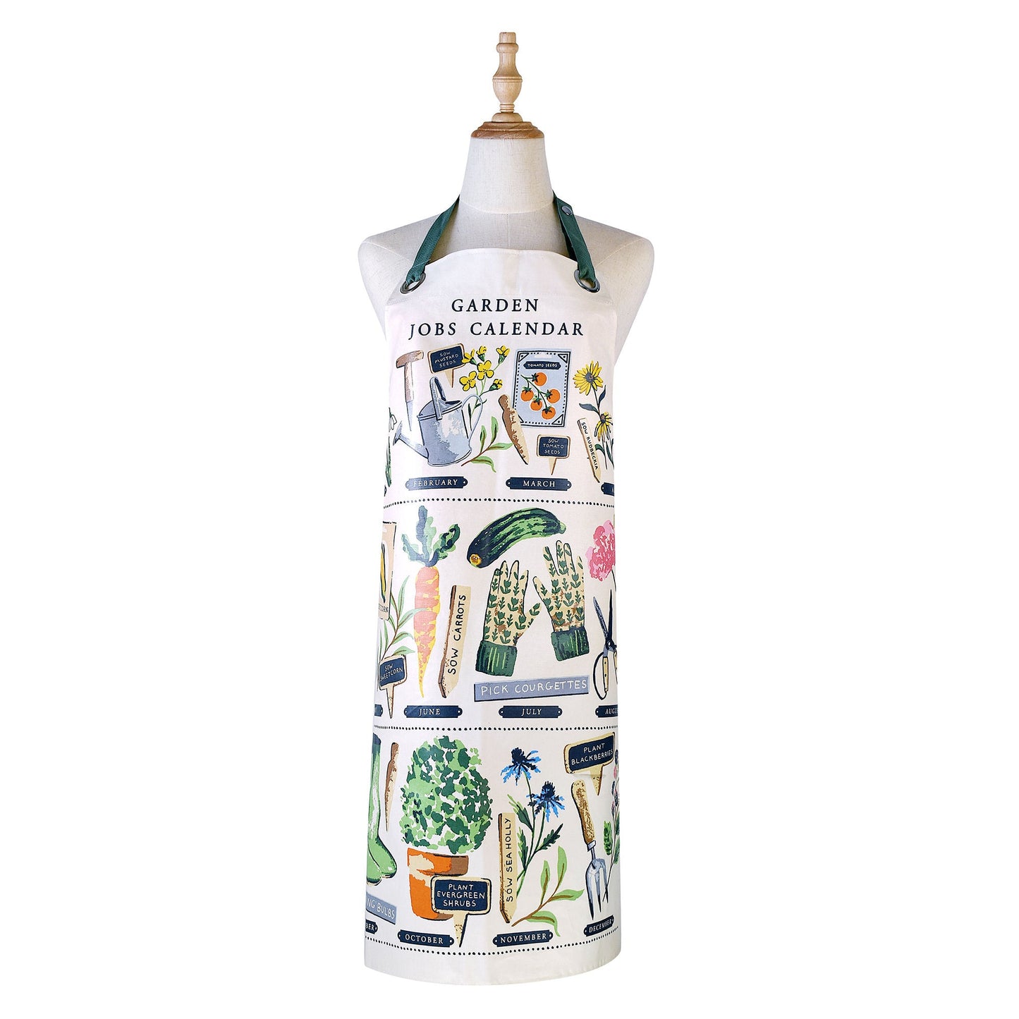 Time to Grow PVC Apron in Green