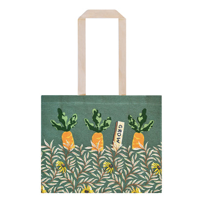 Time to Grow Canvas Shoulder Bag in Green