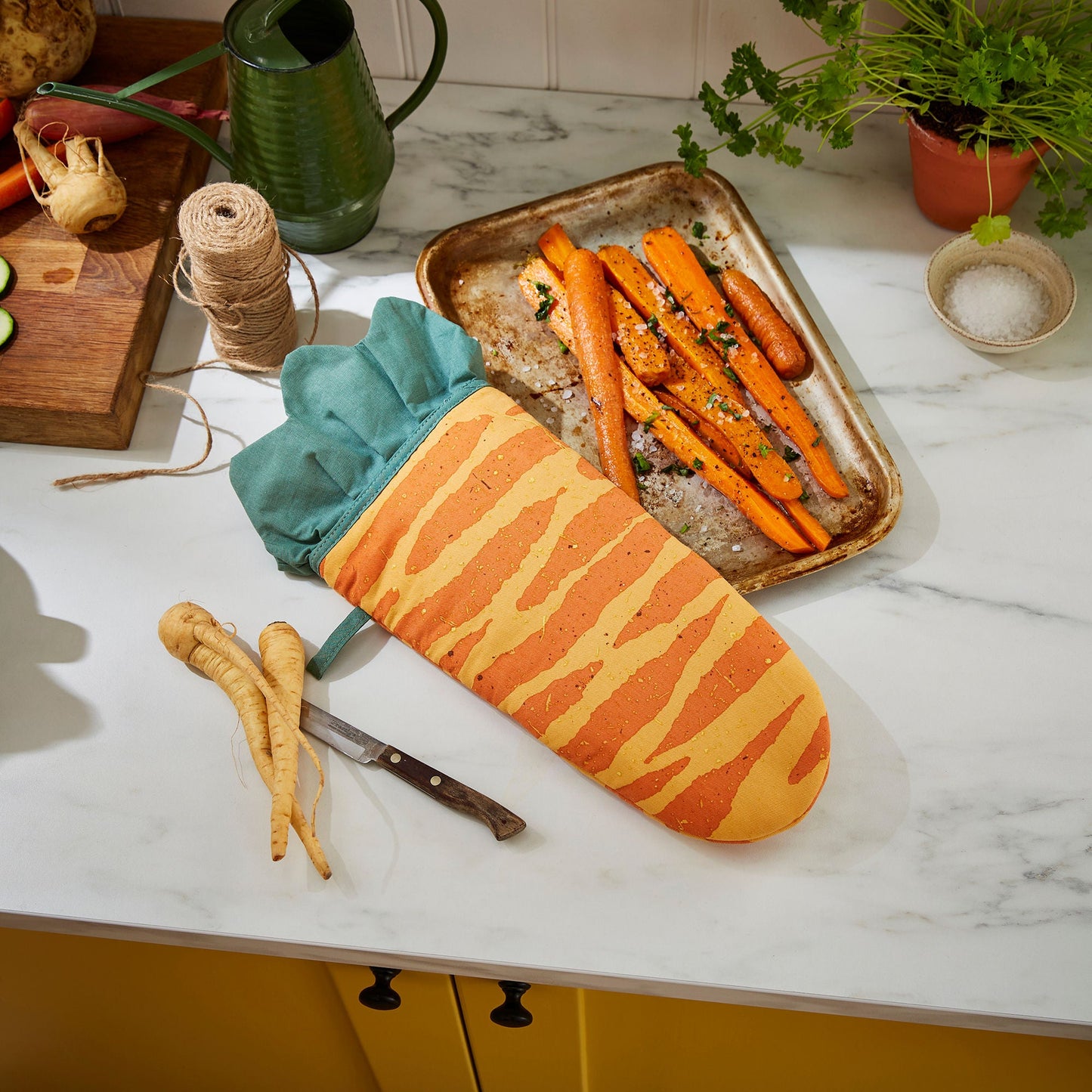 Time to Grow Gauntlet Oven Glove in Green
