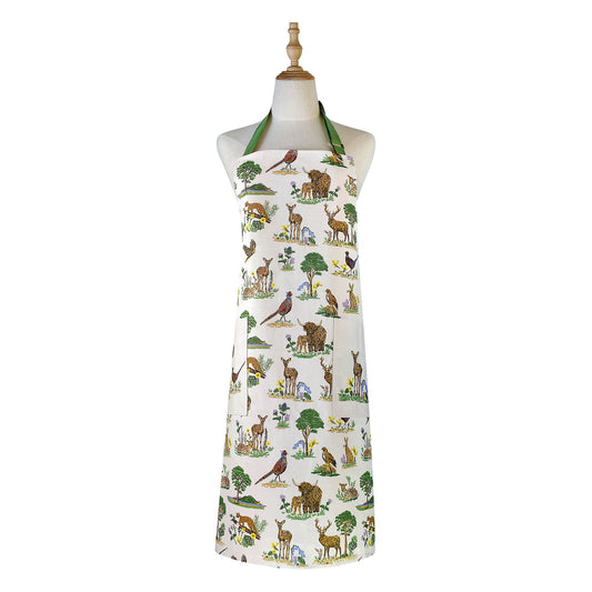 Thistlewood Cotton Apron in Green