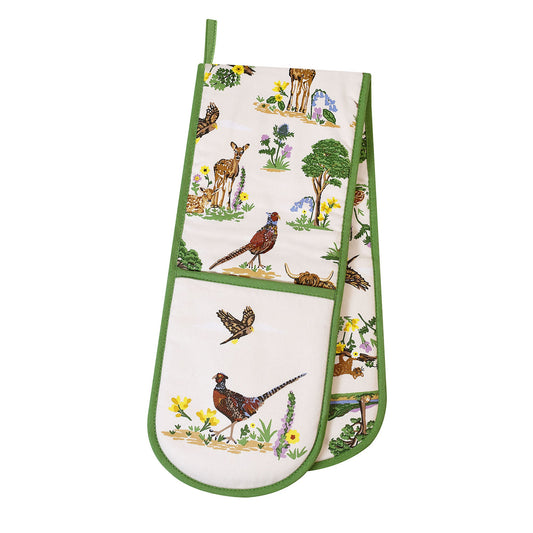 Thistlewood Double Oven Glove in Green