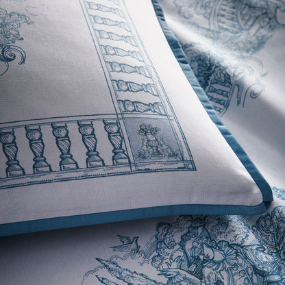 Tuscan Toile Duvet Cover Set in Blue - Duvet Cover Set - Laurence Llewelyn-Bowen