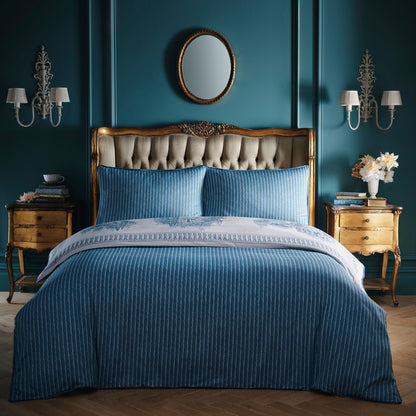 Tuscan Toile Duvet Cover Set in Blue - Duvet Cover Set - Laurence Llewelyn-Bowen