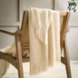 Textured Knit Throw in Natural 130 x 180cm
