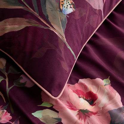 Tatiana Duvet Cover Set in Berry - Duvet Cover Set - Soiree