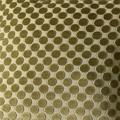 Velvet Spot Cushion in Green 43 x 43cm - Cushion - Soiree