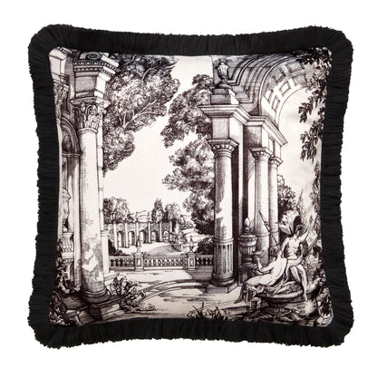 Vista Cushion in Monochrome 43 x 43cm - Cushion - Laurence Llewelyn-Bowen