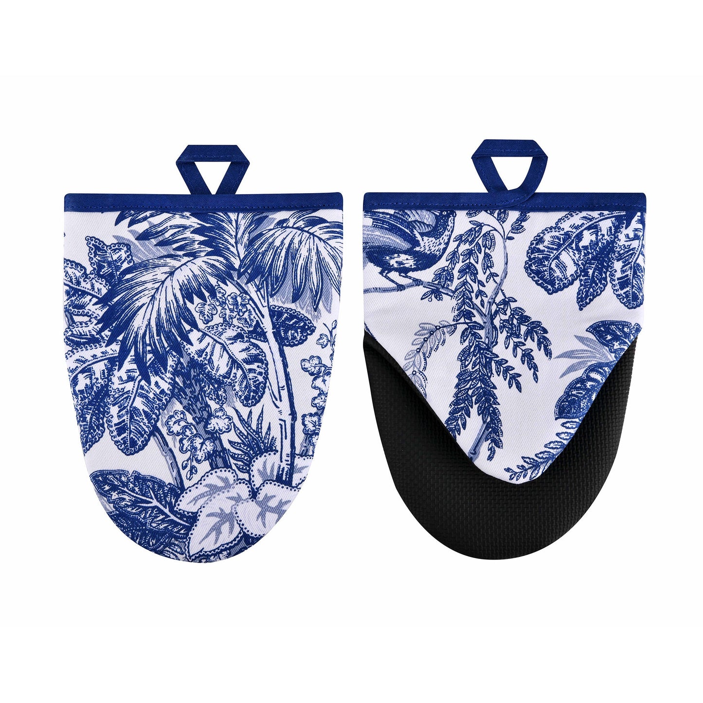 Ulster Weavers Willow Toile Microwave Mitts - Pair One Size in Blue - Micro Mitts - Ulster Weavers
