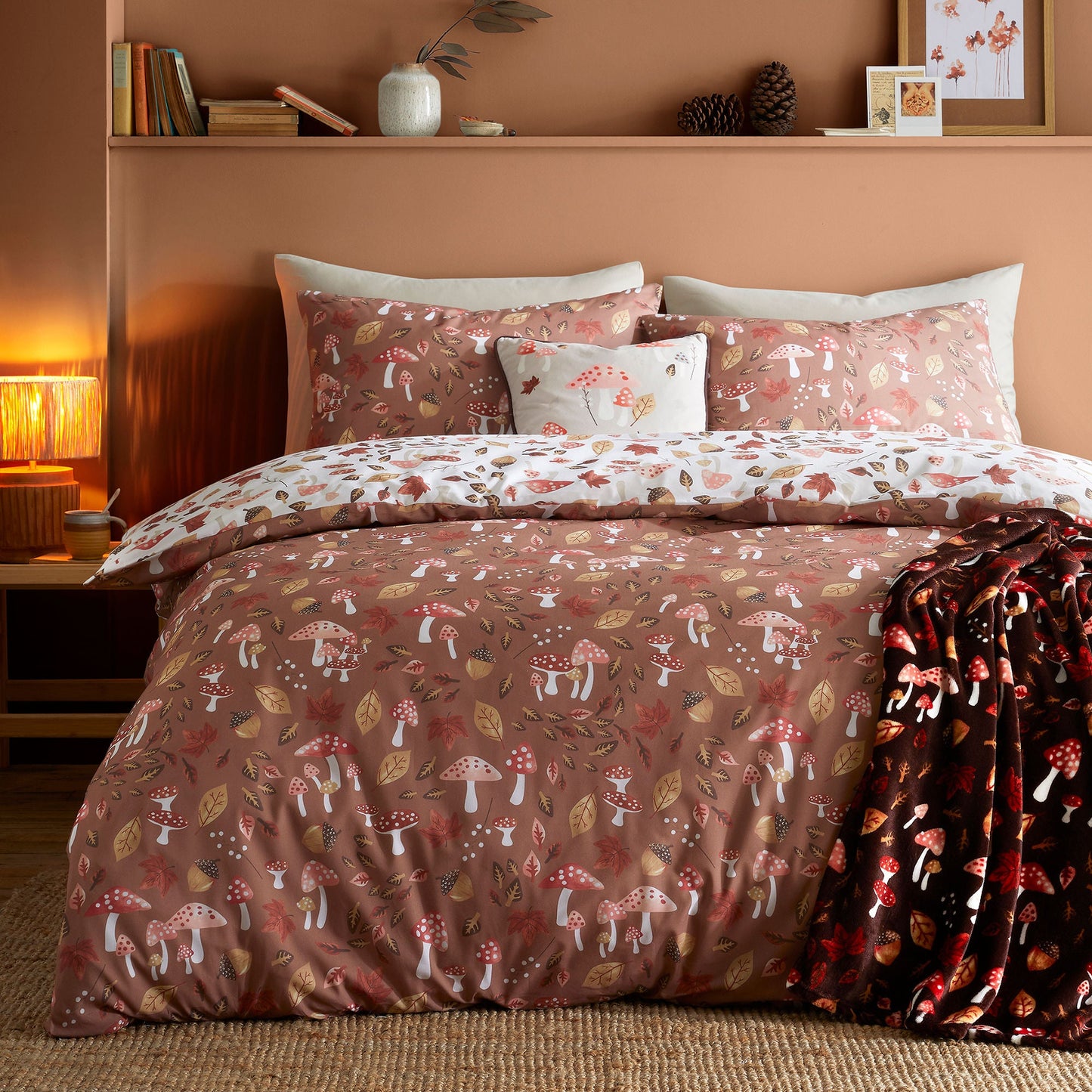 Woodland Dreams Cushion in Chocolate 43 x 43cm - Cushion - Fusion