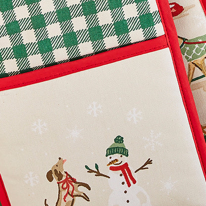 Winter Walkies Double Oven Glove in Beige