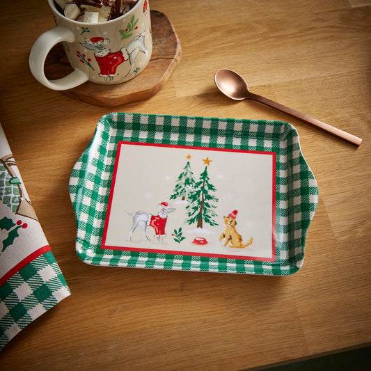 Winter Walkies Scatter Tray in Beige
