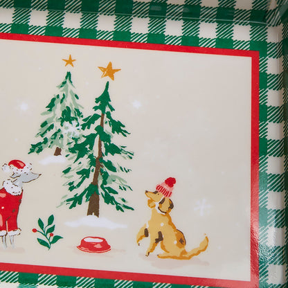 Winter Walkies Scatter Tray in Beige