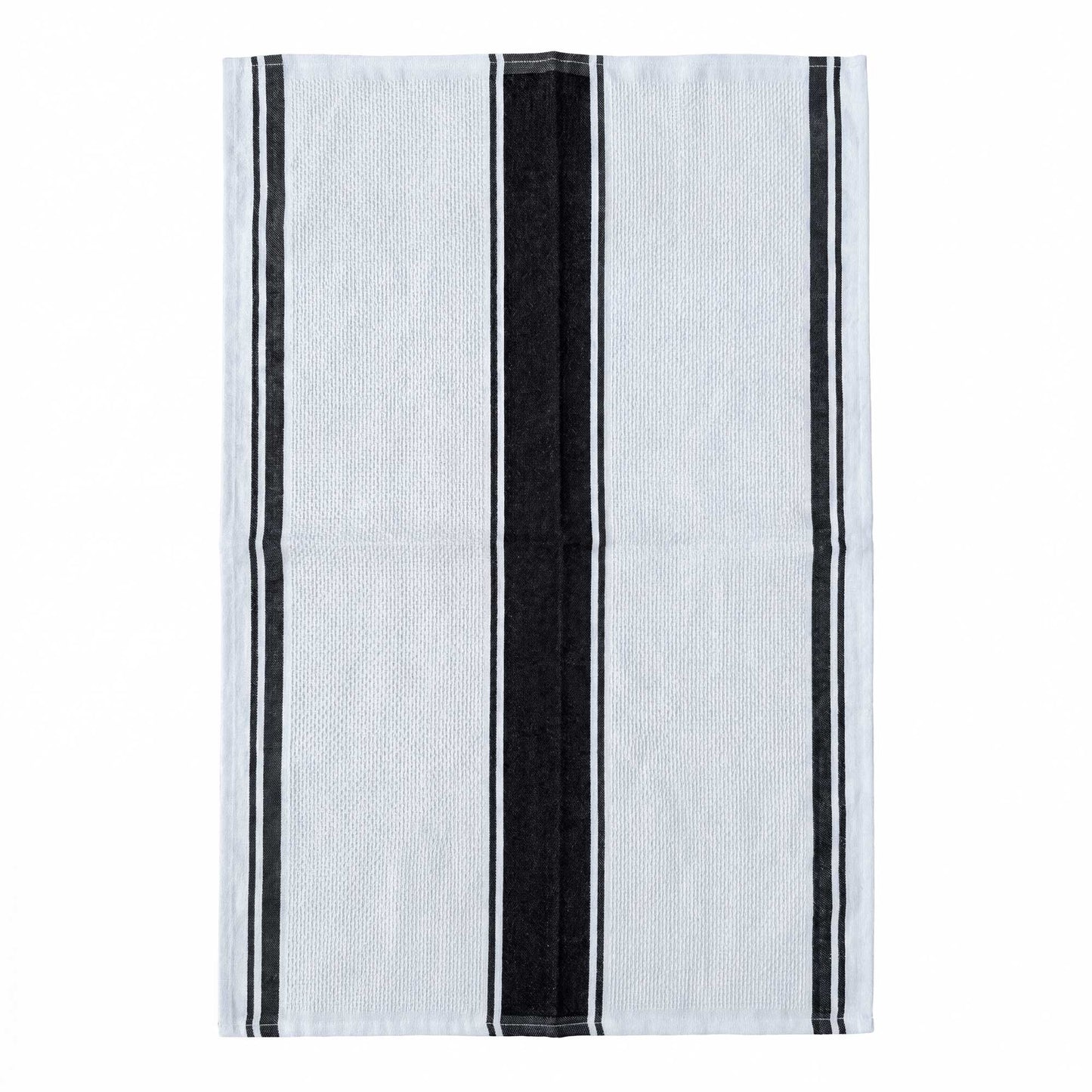 Waffle Cotton Tea Towel in Black