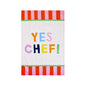 Yes Chef Stripe Cotton Tea Towel in Multicolour
