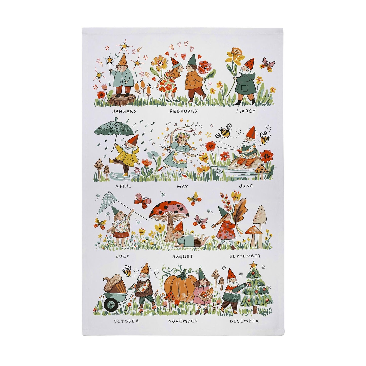 Ulster Weavers Gnome for the Holidays Tea Towel - Cotton One Size in Multi - Tea Towel - Ulster Weavers