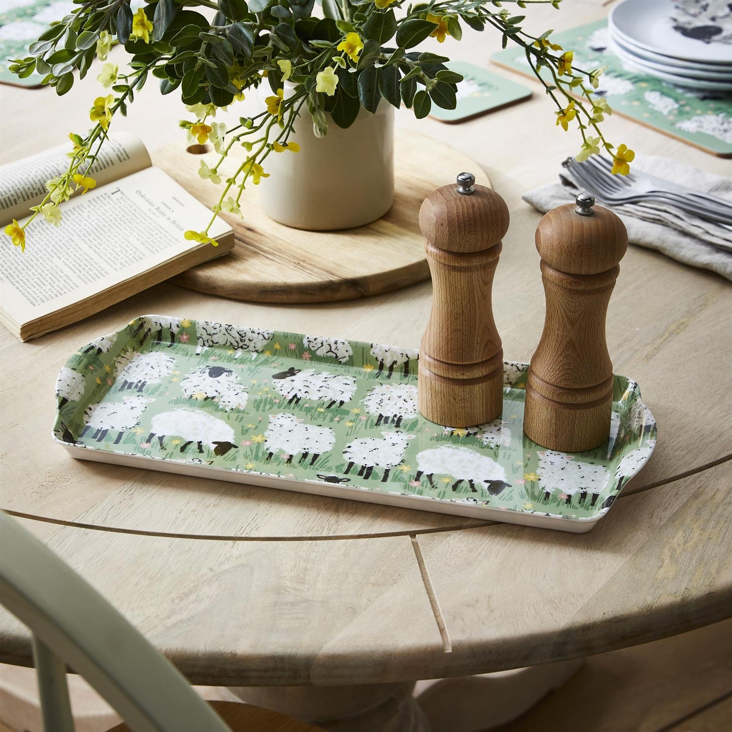 Ulster Weavers Woolly Sheep Tray - Small One Size in Green - Tray - Ulster Weavers