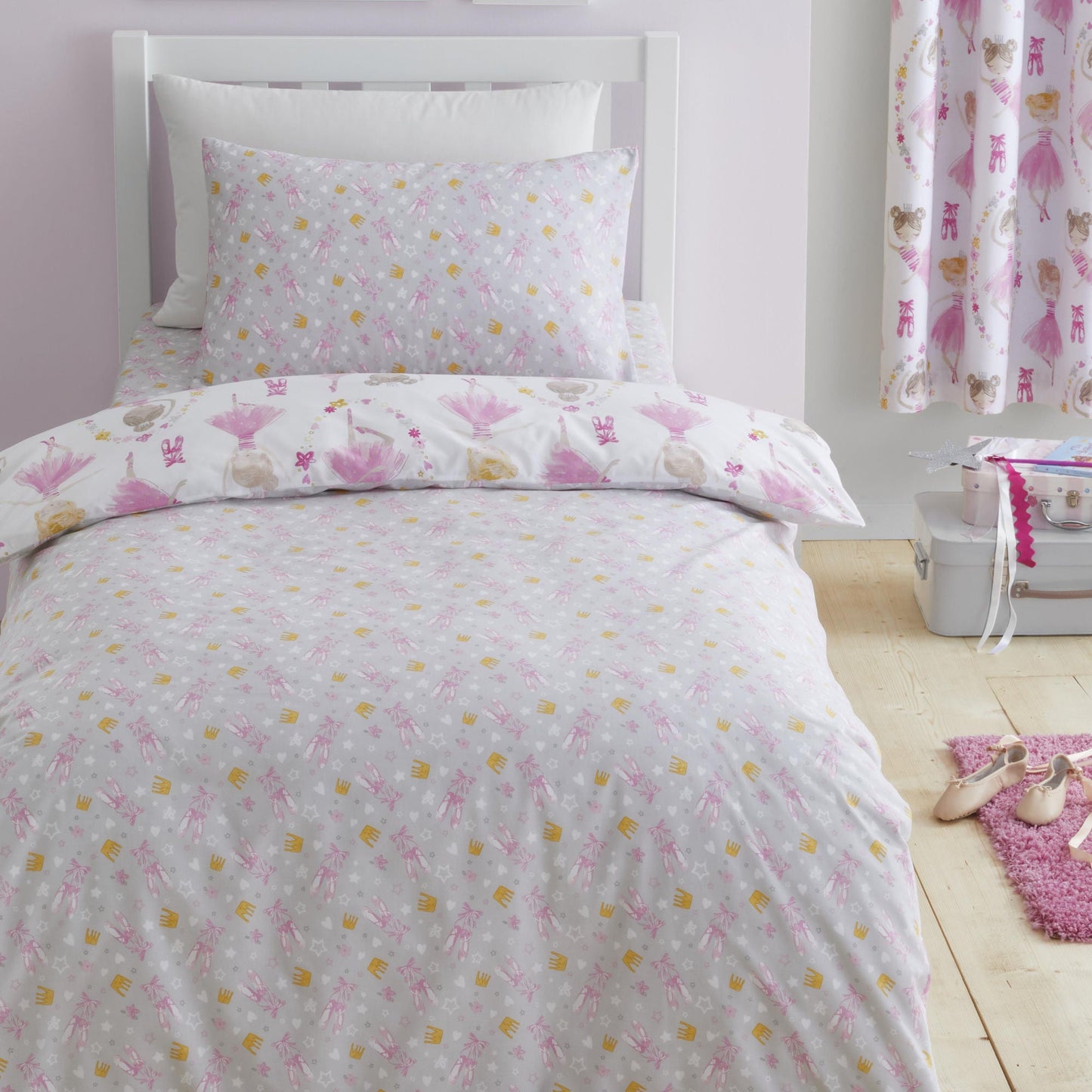 Ballet Dancer Duvet Cover Set by Bedlam in Pink - Duvet Cover Set - Bedlam