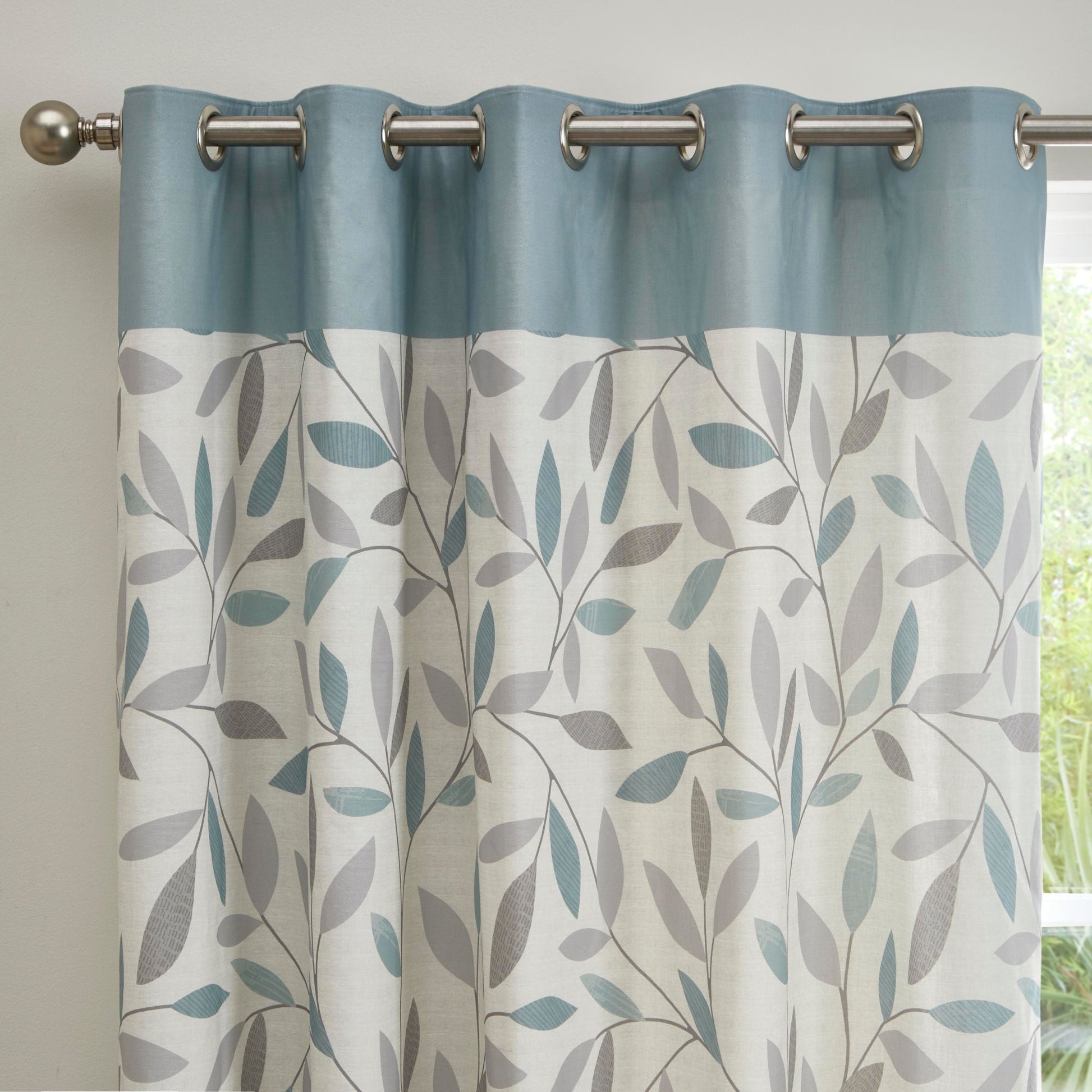 Beechwood Pair of Eyelet Curtains by Fusion in Duck Egg - Pair of Eyelet Curtains - Fusion