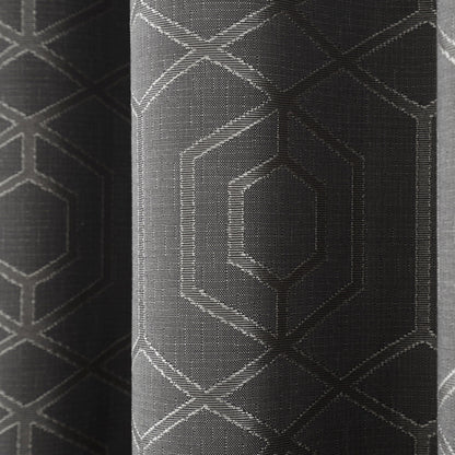 Camberwell Pair of Eyelet Curtains by Curtina in Graphite - Pair of Eyelet Curtains - Curtina