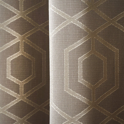 Camberwell Pair of Eyelet Curtains by Curtina in Stone - Pair of Eyelet Curtains - Curtina