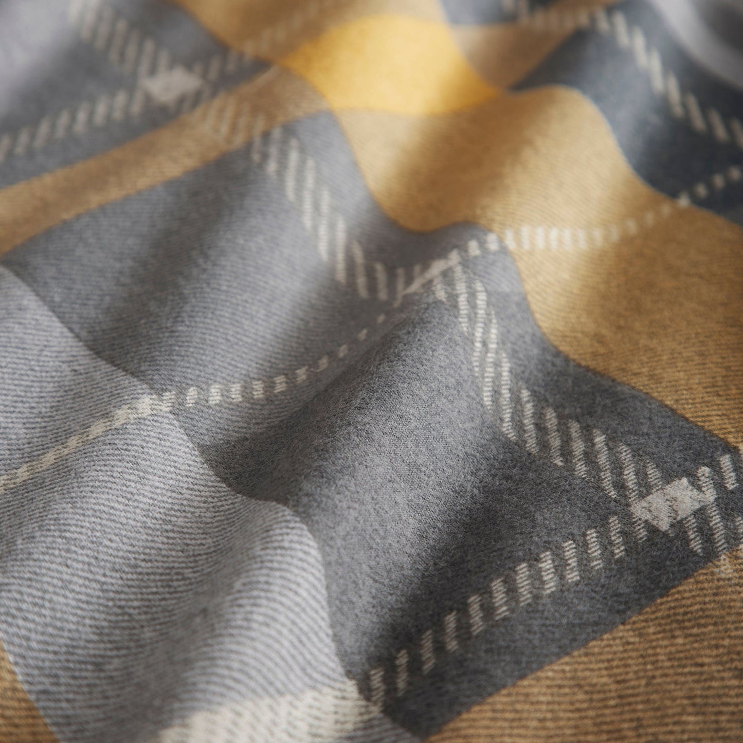 Colville Check Duvet Cover Set by Dreams & Drapes Lodge in Ochre - Duvet Cover Set - Dreams & Drapes Lodge