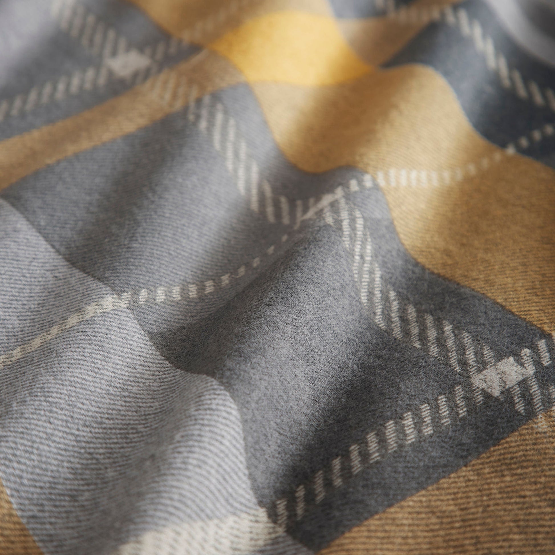 Colville Check Duvet Cover Set by Dreams & Drapes Lodge in Ochre - Duvet Cover Set - Dreams & Drapes Lodge