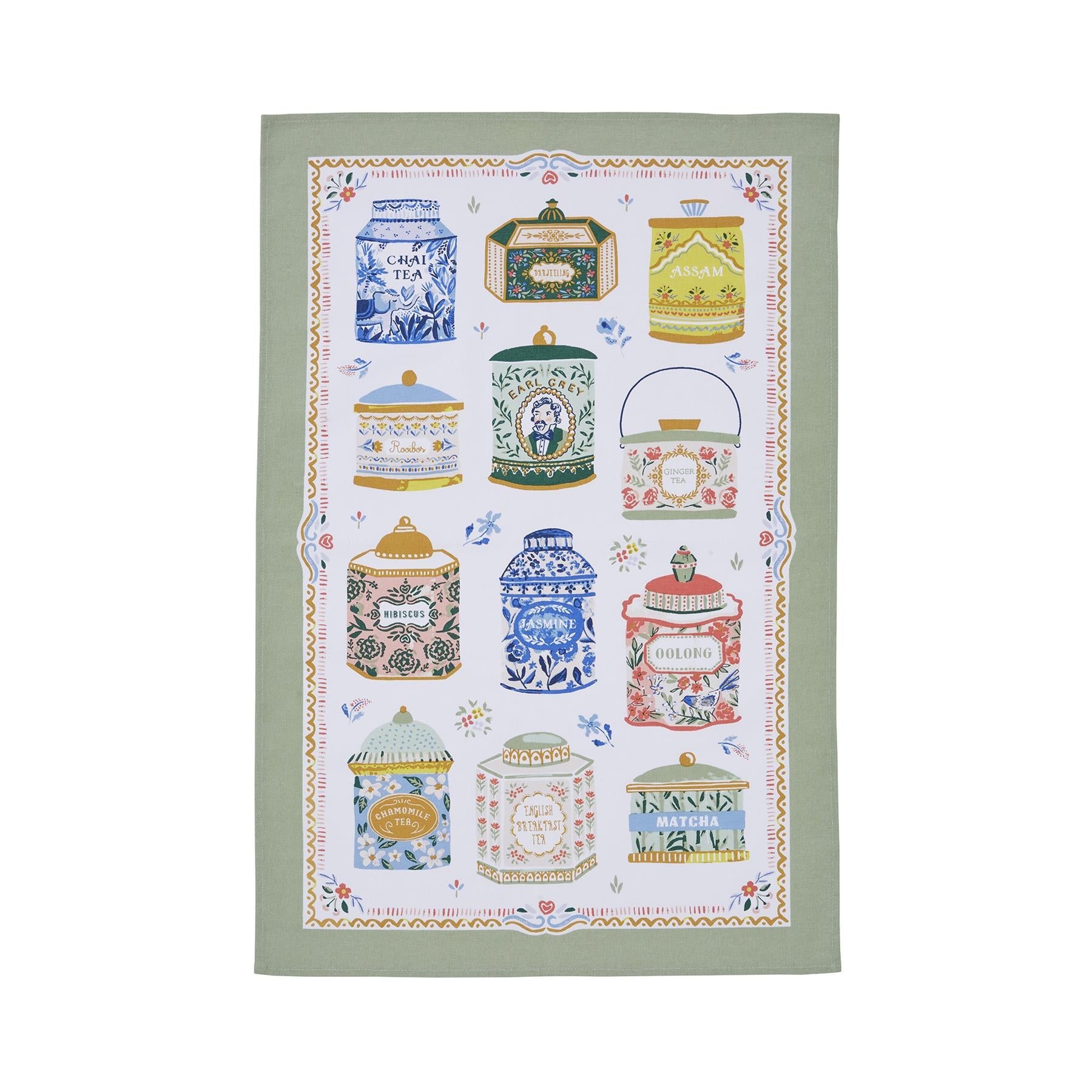 Ulster Weavers Tea Tins Tea Towel - Cotton One Size in Multi - Tea Towel - Ulster Weavers