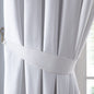 Dijon Pair Of Curtain Tiebacks by Fusion in White 26" x 4" - Pair Of Curtain Tiebacks - Fusion