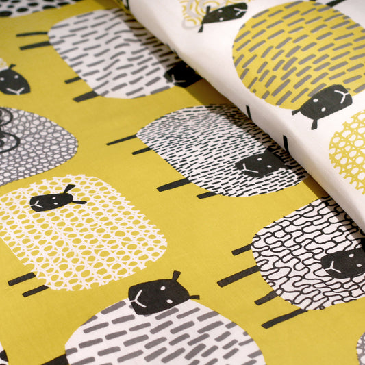 Dotty Sheep Duvet Cover Set by Fusion in Ochre - Duvet Cover Set - Fusion