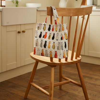 Ulster Weavers Small Biodegradable PVC Shopper Bags - Cats in Waiting (Orange) -  - Ulster Weavers