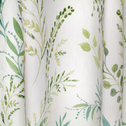 Fernworthy Pair of Eyelet Curtains by Fusion in Green - Pair of Eyelet Curtains - Fusion