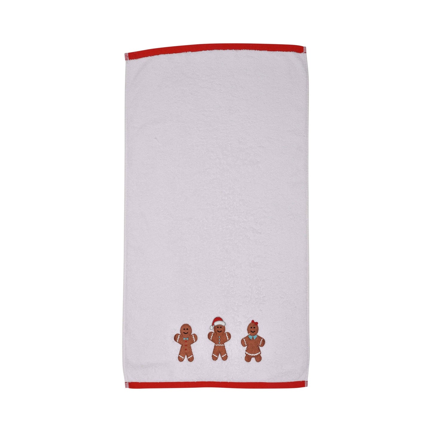 Gingerbread Hand Towel (2 pack) by Fusion Christmas in White 50 x 90cm - Hand Towel (2 pack) - Fusion Christmas