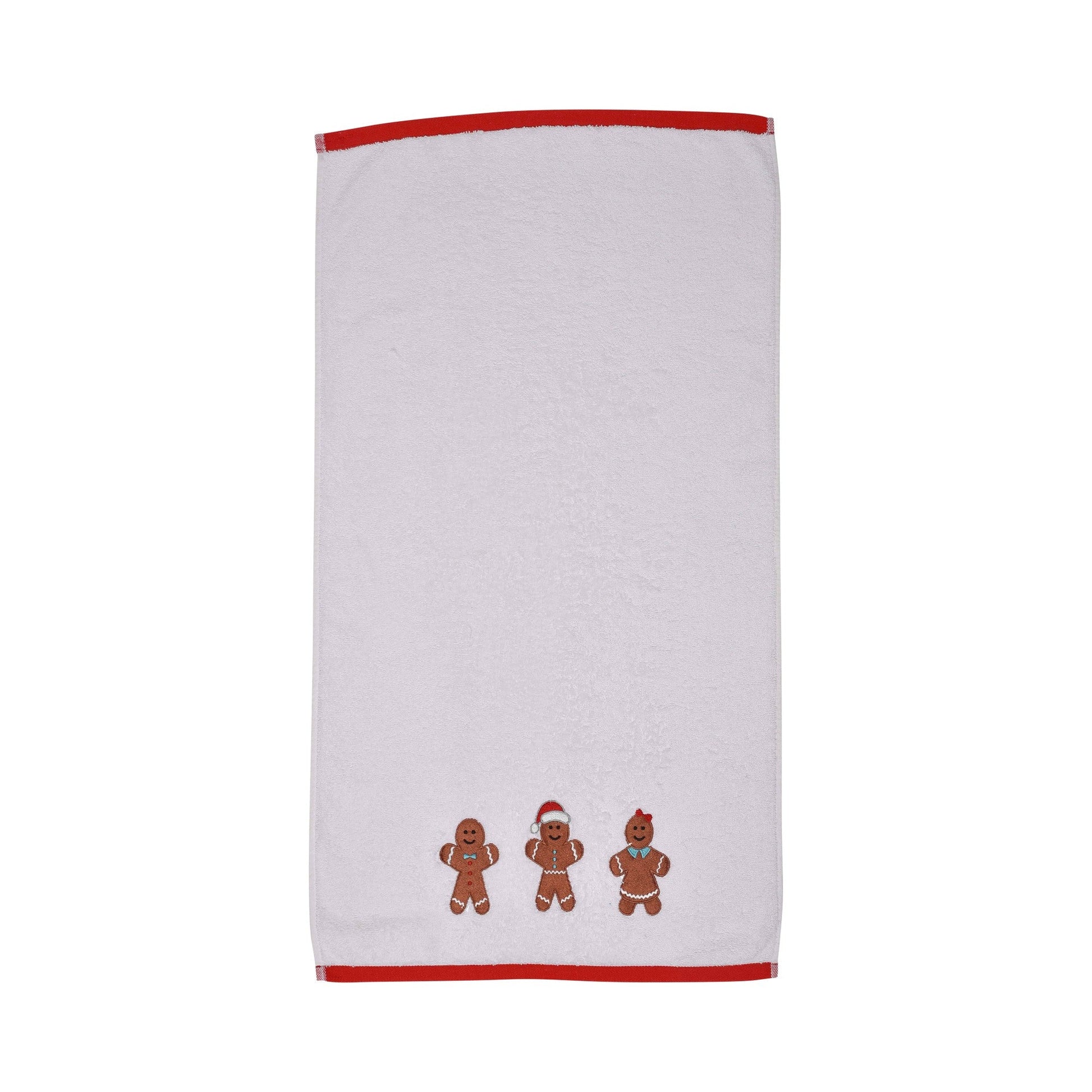 Gingerbread Hand Towel (2 pack) by Fusion Christmas in White 50 x 90cm - Hand Towel (2 pack) - Fusion Christmas