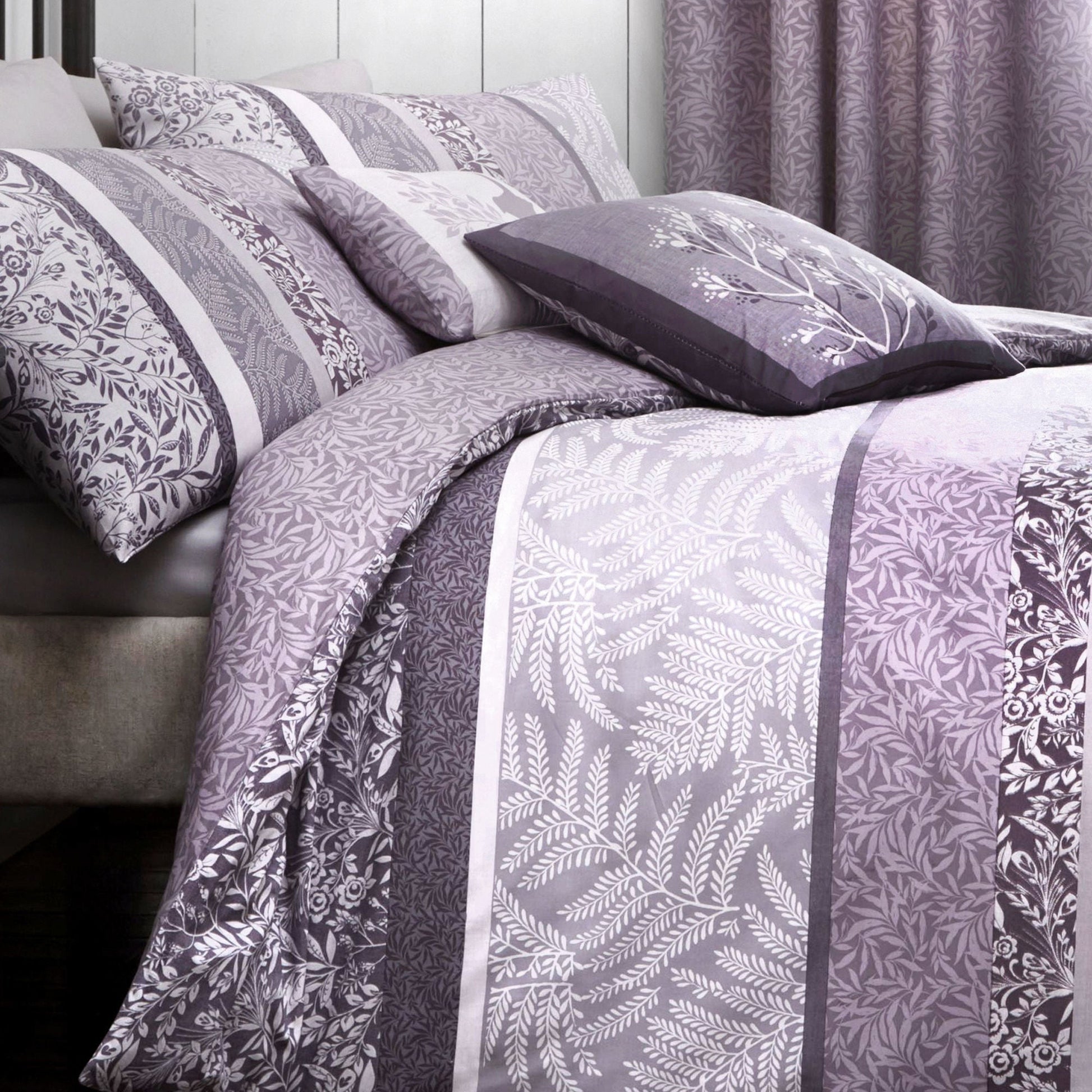Hanworth Duvet Cover Set by Dreams & Drapes in Heather - Duvet Cover Set - Dreams & Drapes