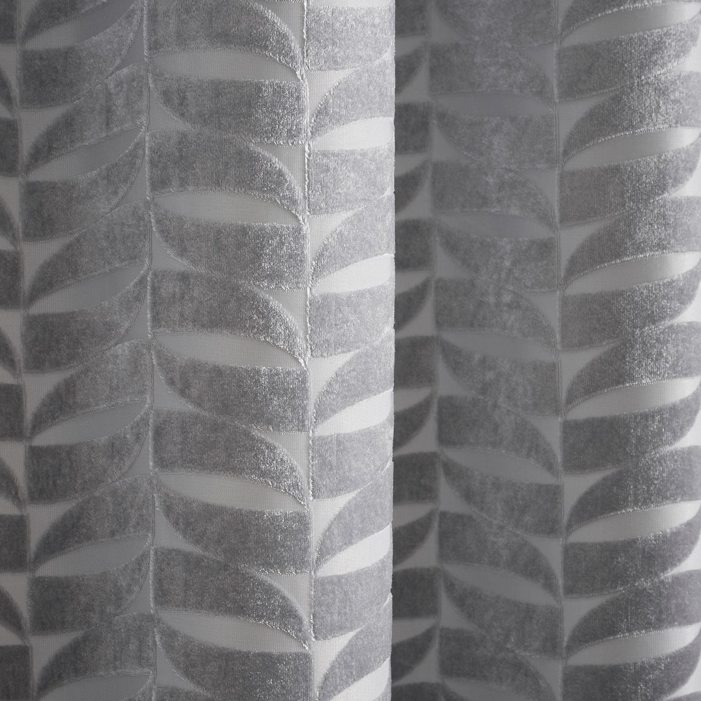 Kendal Pair of Eyelet Curtains by Curtina in Silver - Pair of Eyelet Curtains - Curtina