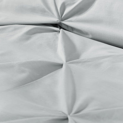 Lara Duvet Cover Set by Serene in Silver - Duvet Cover Set - Serene