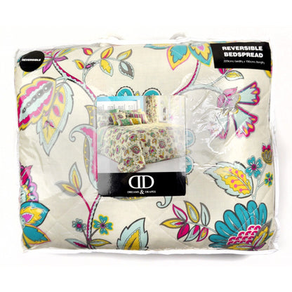 Marinelli Bedspread by Dreams & Drapes in Teal 229cm X 195cm - Bedspread - Dreams & Drapes
