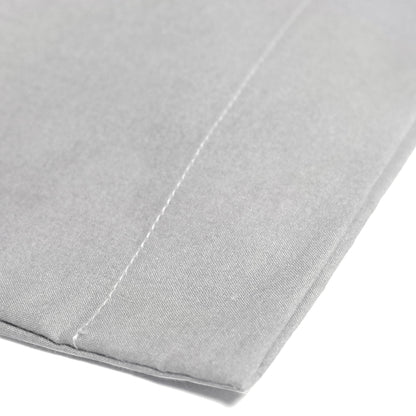 Plain Dyed Pair of Housewife Pillowcases by Serene in Silver 50 x 75cm - Pair of Housewife Pillowcases - Serene