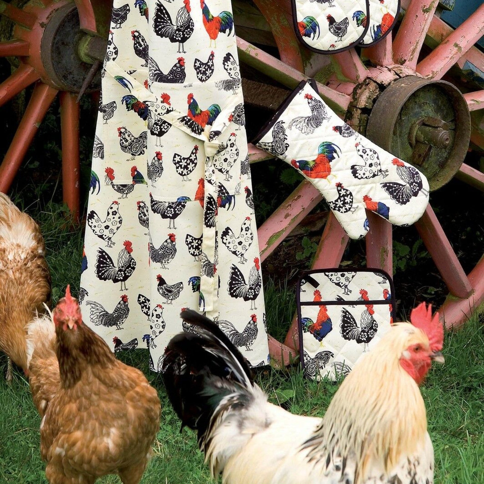 Ulster Weavers Cotton Tea Towel - Rooster (100% Cotton, Orange) - Tea Towel - Ulster Weavers