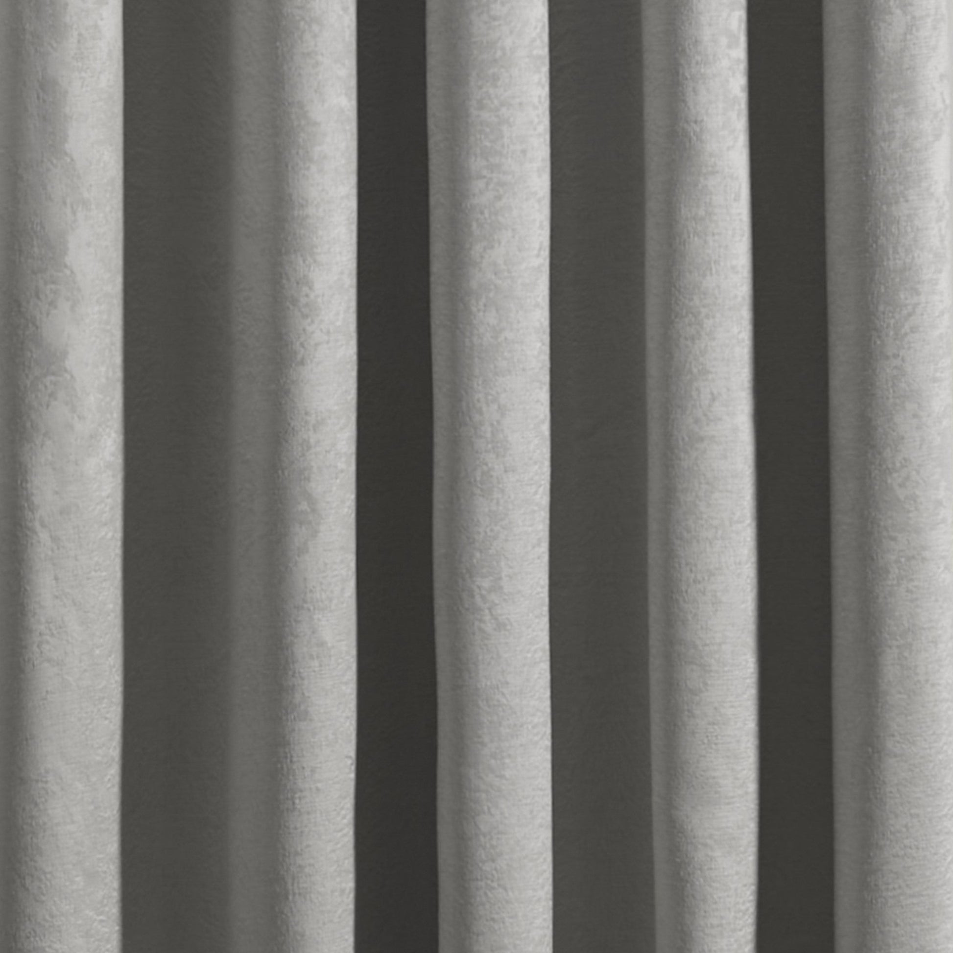 Strata Eyelet Single Panel Door Curtain by Fusion in Silver - Eyelet Single Panel Door Curtain - Fusion
