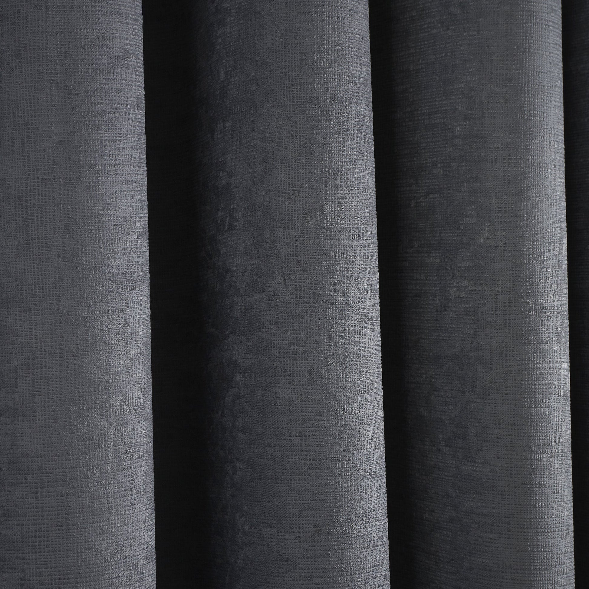 Strata Pair of Eyelet Curtains by Fusion in Charcoal - Pair of Eyelet Curtains - Fusion