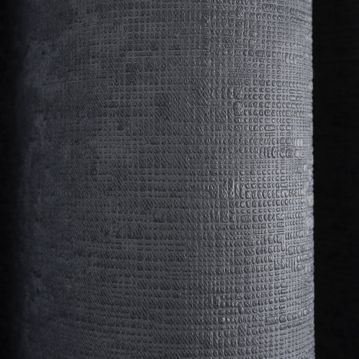Strata Pair of Eyelet Curtains by Fusion in Charcoal - Pair of Eyelet Curtains - Fusion