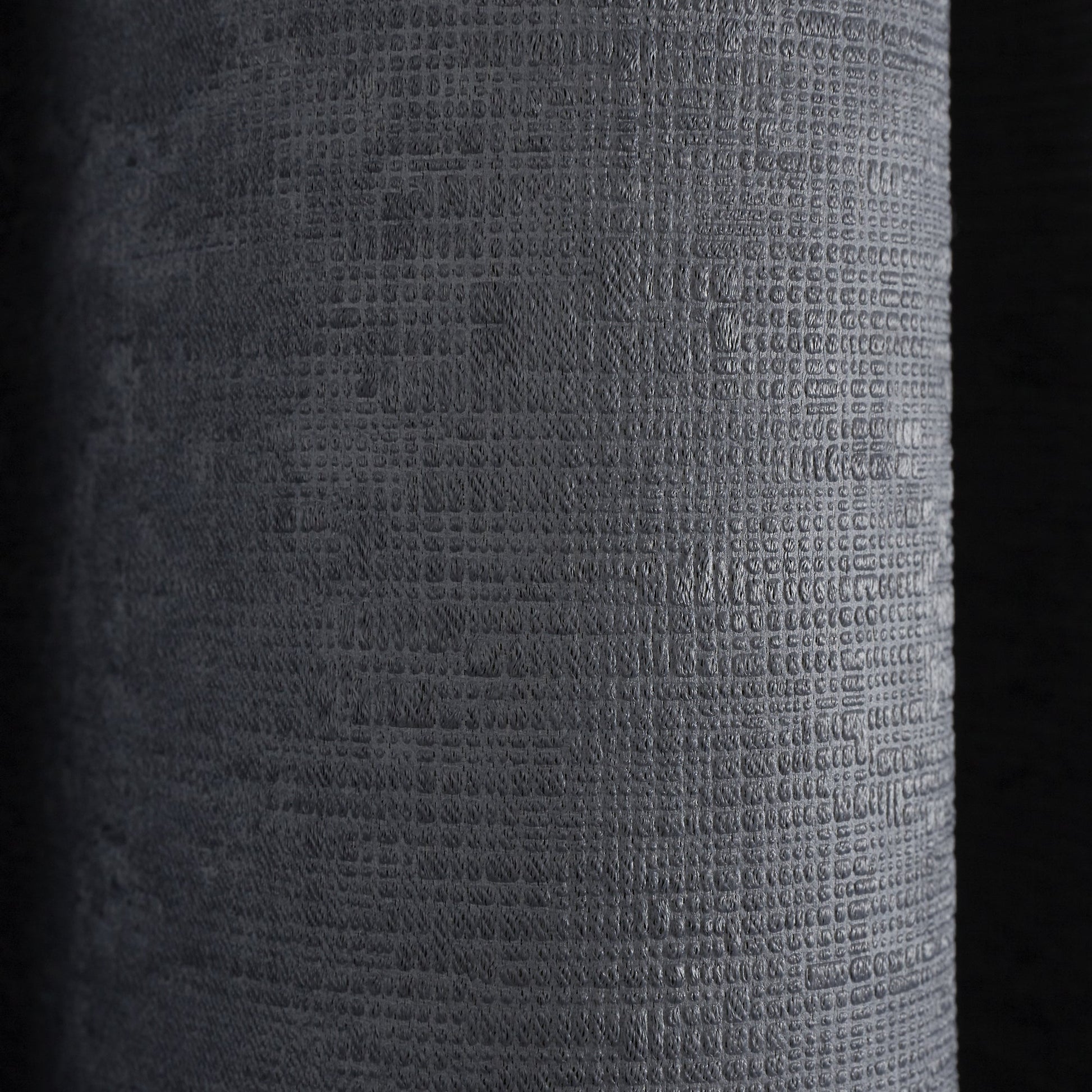 Strata Pair of Eyelet Curtains by Fusion in Charcoal - Pair of Eyelet Curtains - Fusion